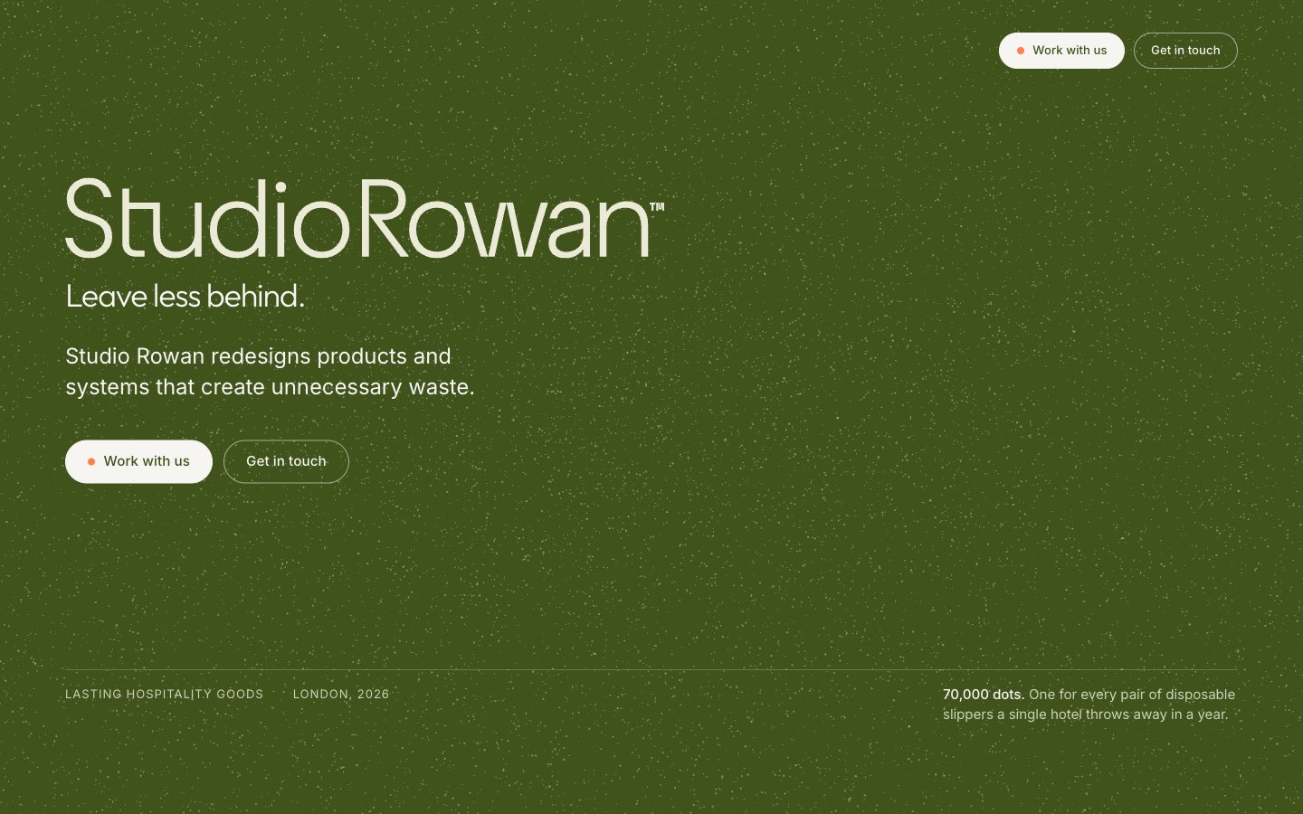 Studio Rowan on desktop
