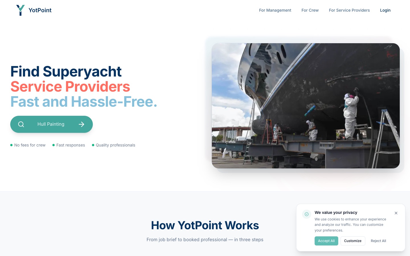 Yotpoint on desktop